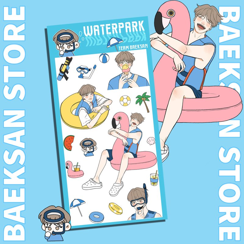 清凉夏日贴纸 - 贴纸 - 其他材质 