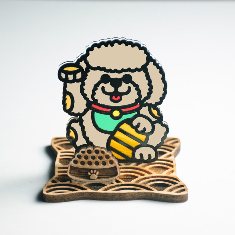 招福貴婦犬 座台式 - 摆饰 - 压克力 多色