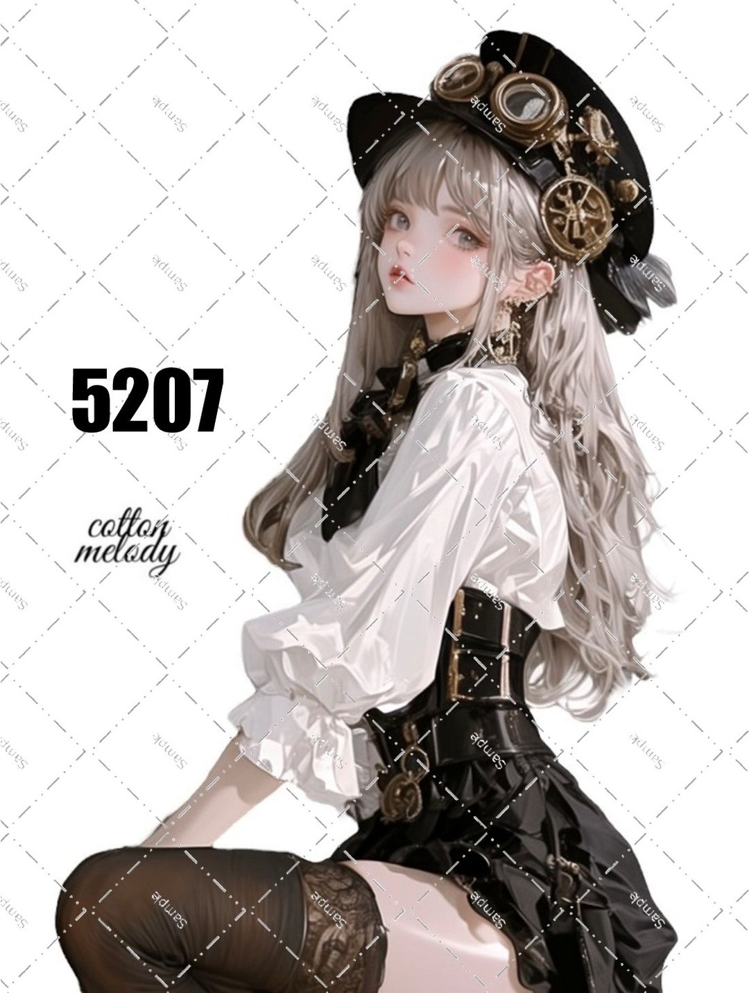 original sticker no.5207 人物贴纸 原创贴纸 原创人物贴纸 装饰贴纸 cotton melody - 贴纸 - 纸 