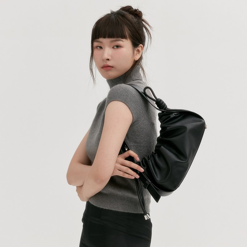 Foi Bag_黑色 - 手提包/手提袋 - 真皮 黑色