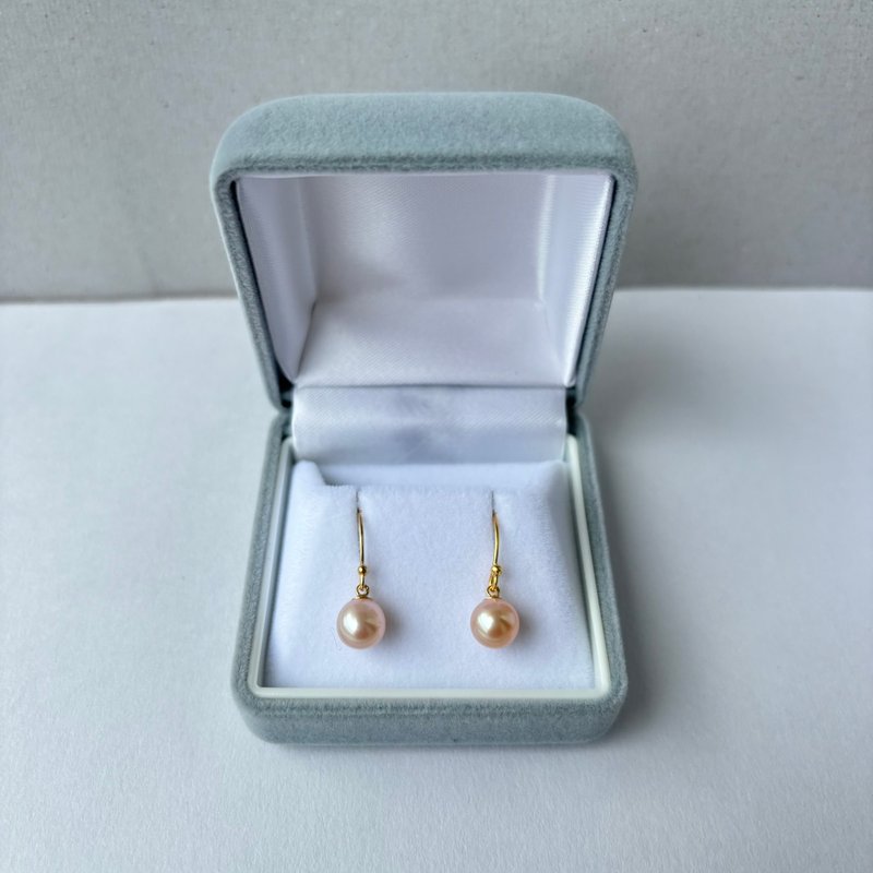 日本淡水珍珠耳环 14KGF 耳勾 耳环 珍珠耳环  珍珠 - 耳环/耳夹 - 珍珠 粉红色