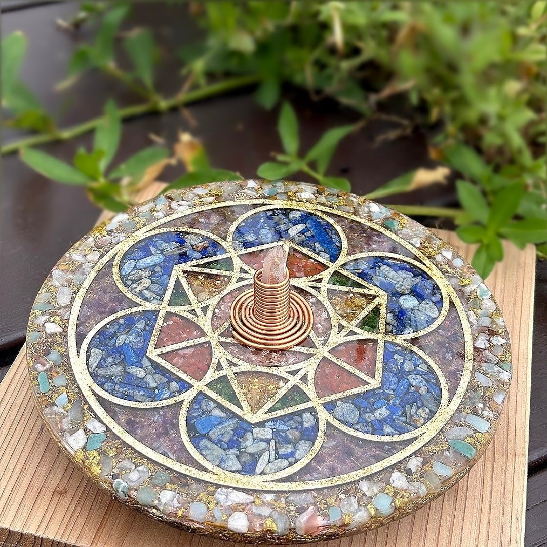 神圣几何奥刚充电盘 - 摆饰 - 水晶 多色
