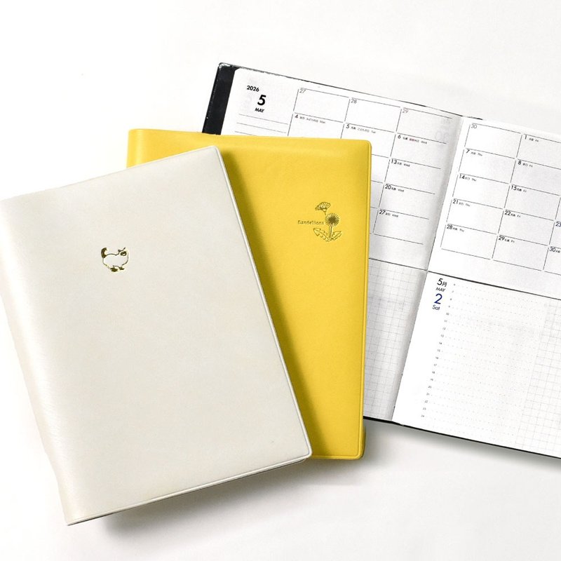 笔记本 2026 年 4 月 A5 B6 单点设计书皮 月历式 周历式 Separate Diary yumekirock - 笔记本/手帐 - 纸 红色