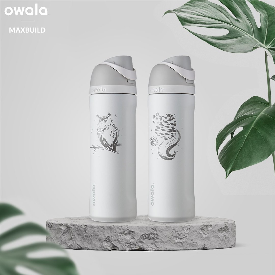【Owala】Freesip不锈钢-双饮口吸管弹盖运动水壶24oz - 水瓶/水壶 - 不锈钢 