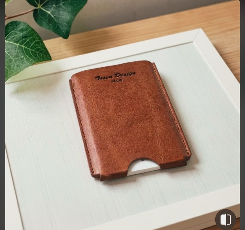 Tosca | Wax Double Card Case- 啡色/信用卡/卡片套/日本/真皮 - 名片夹/名片盒 - 真皮 