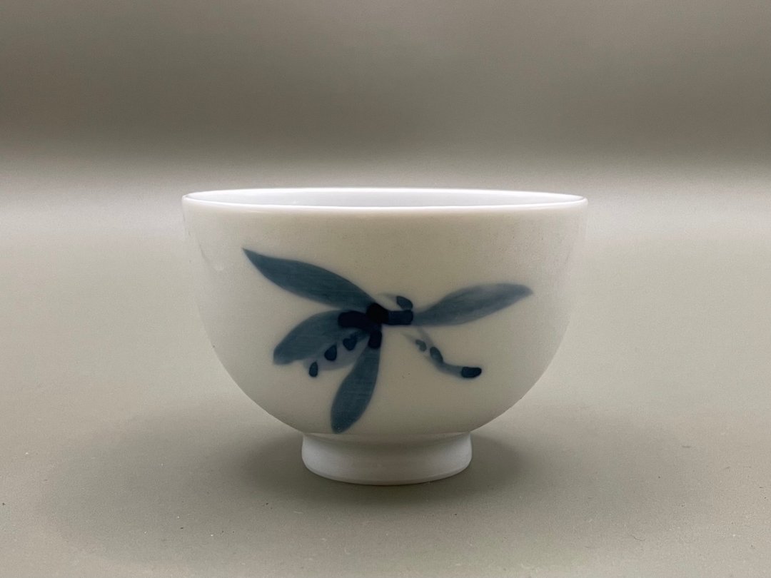兰花图茶杯7.5cm - 茶具/茶杯 - 瓷 白色