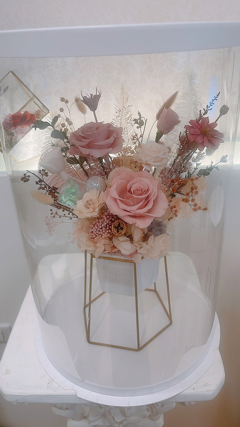 金色脚大型永生花质感开幕生新居落成布置送礼仪式装饰不调花韩式 - 干燥花/捧花 - 植物．花 粉红色