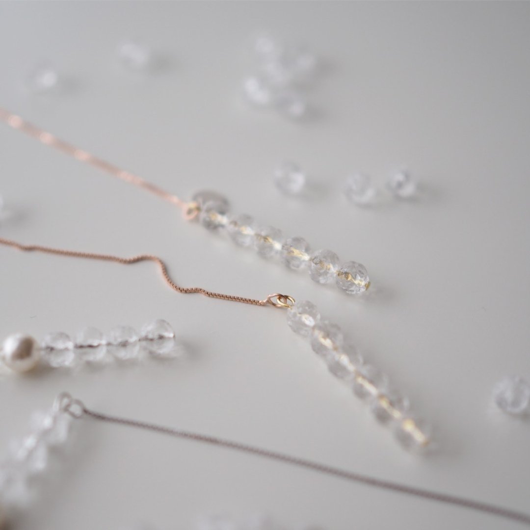 Earrings耳环:The Olinda East Earrings-E018-925 - 耳环/耳夹 - 玻璃 透明