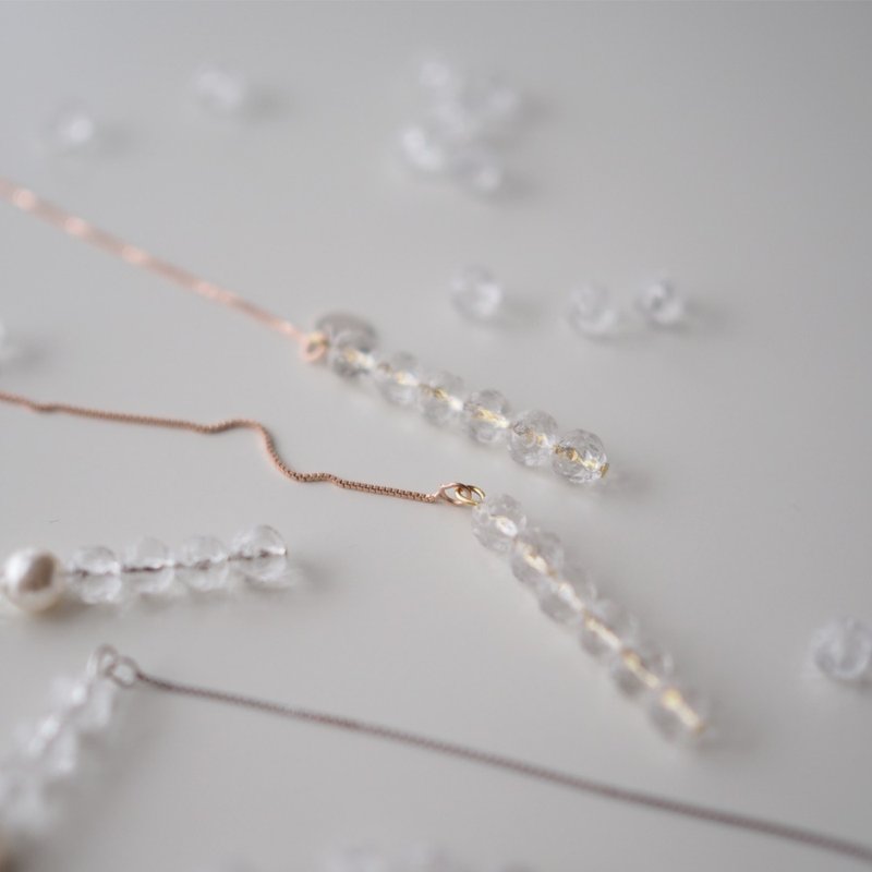 Earrings耳环:The Olinda East Earrings-E018-925 - 耳环/耳夹 - 玻璃 透明