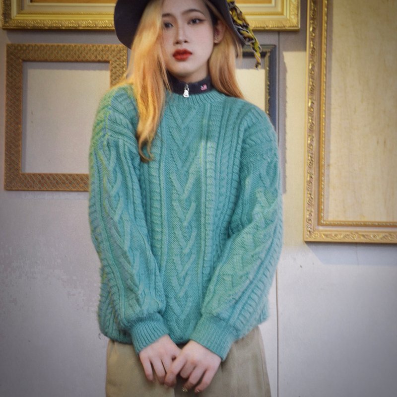 • 爱头牌 •Aran Sweater 爱尔兰 薄荷绿 渔夫毛衣 - 女装针织衫/毛衣 - 其他材质 绿色