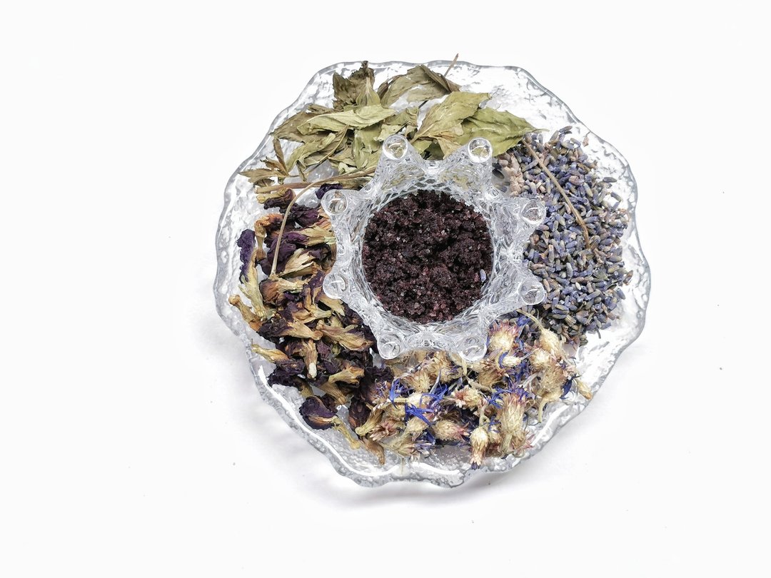 喉轮花浴盐 Throat Chakra Hz Floral Bath Salt - 其他 - 精油 透明