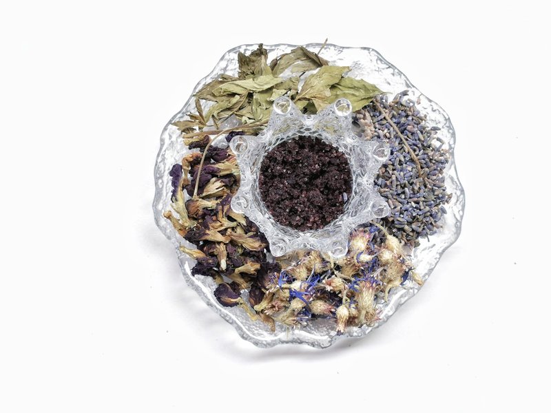 喉轮花浴盐 Throat Chakra Hz Floral Bath Salt - 其他 - 精油 透明