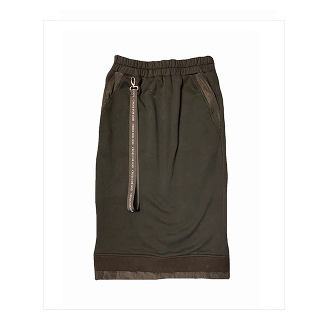CASUAL BUCKLE SKIRT 休闲搭扣半身裙 - 裙子 - 棉．麻 