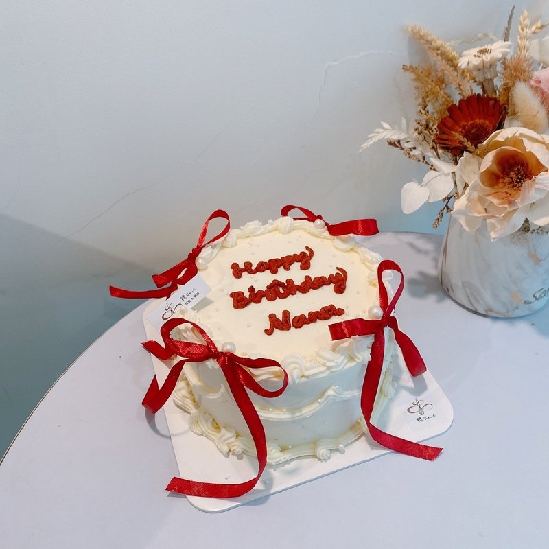 永恒的爱 复古缎带 定制化 定制化蛋糕 铄甜点 生日蛋糕 纪念日 - 蛋糕/甜点 - 新鲜食材 