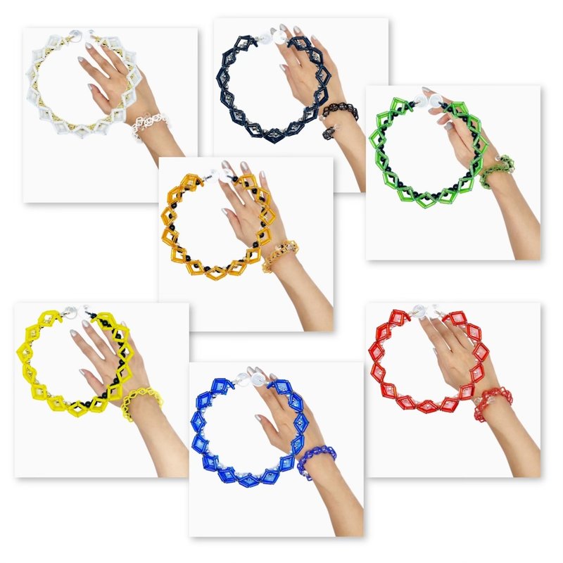 GIZAGIZA BRACELET - 手链/手环 - 玻璃 白色