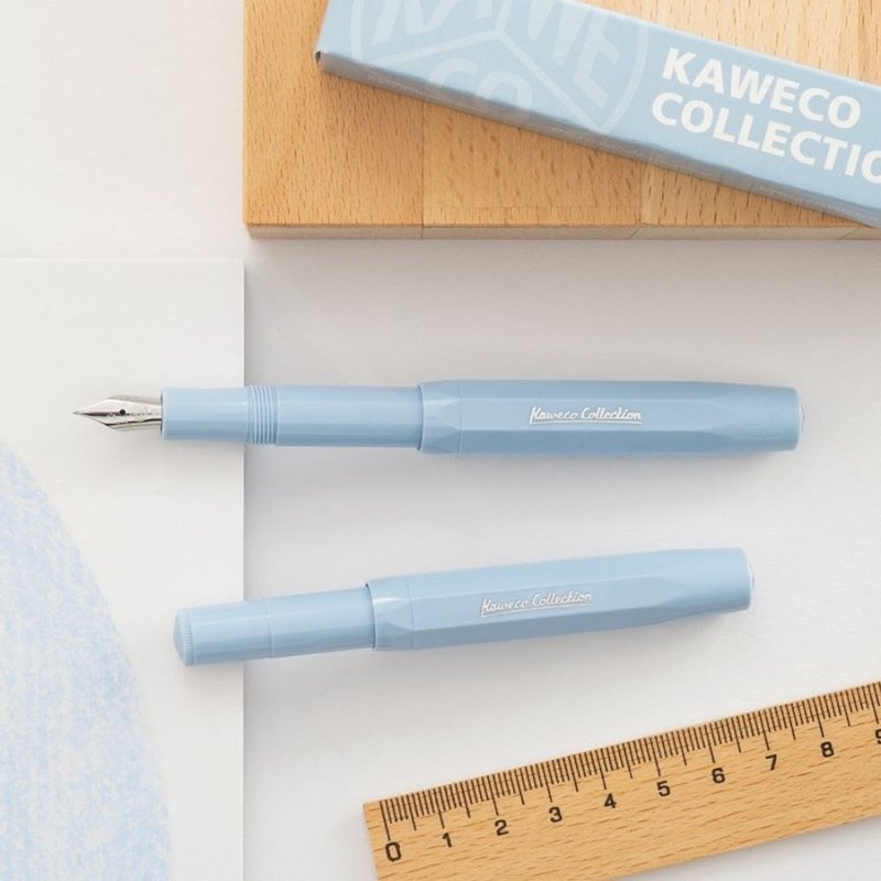 德国 KAWECO COLLECTION 系列钢笔 迷雾蓝 F - 钢笔 - 树脂 蓝色