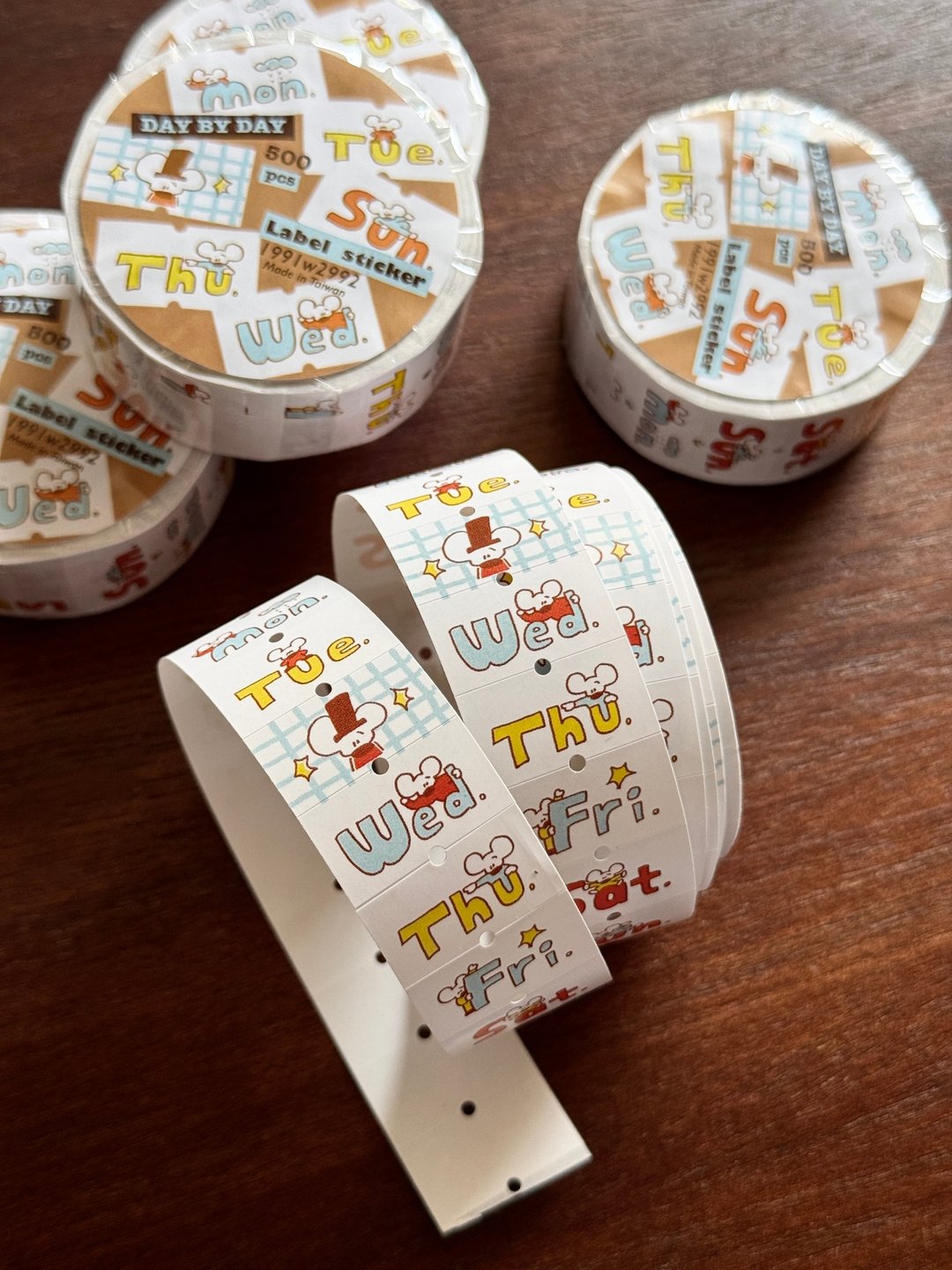 Day by Day//Label sticker - 贴纸 - 纸 白色