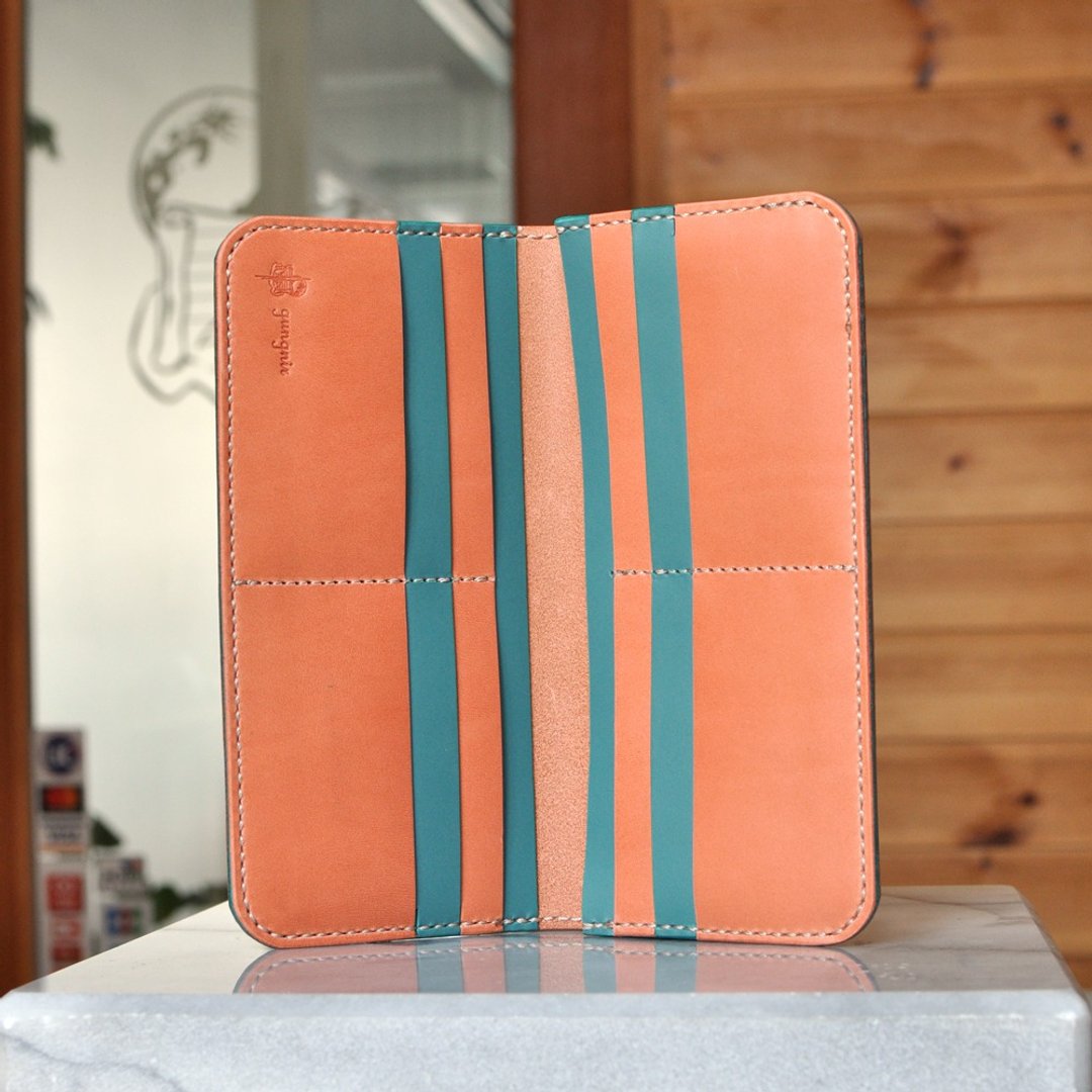 Card and bill wallet No.4 Buttero - 皮夹/钱包 - 真皮 粉红色
