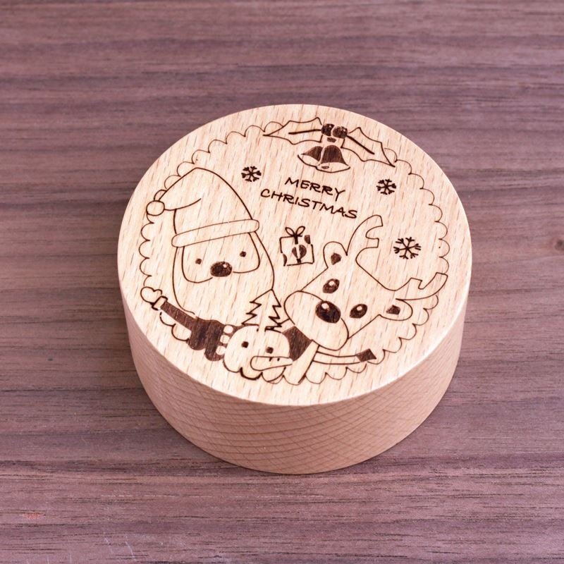 敲敲木-圣诞音乐盒-当我们聚在一起 - 摆饰 - 木头 咖啡色