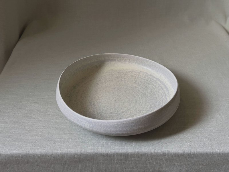 糵石 五寸切边深皿 - 盘子/餐盘/盘架 - 陶 