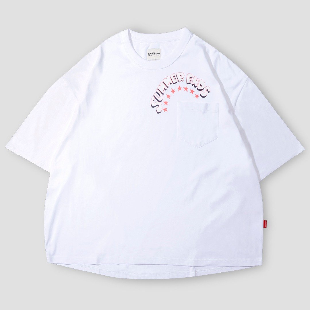 JUMP! TEE 宽松版型 口袋 T-SHIRT - 男装上衣/T 恤 - 棉 白色