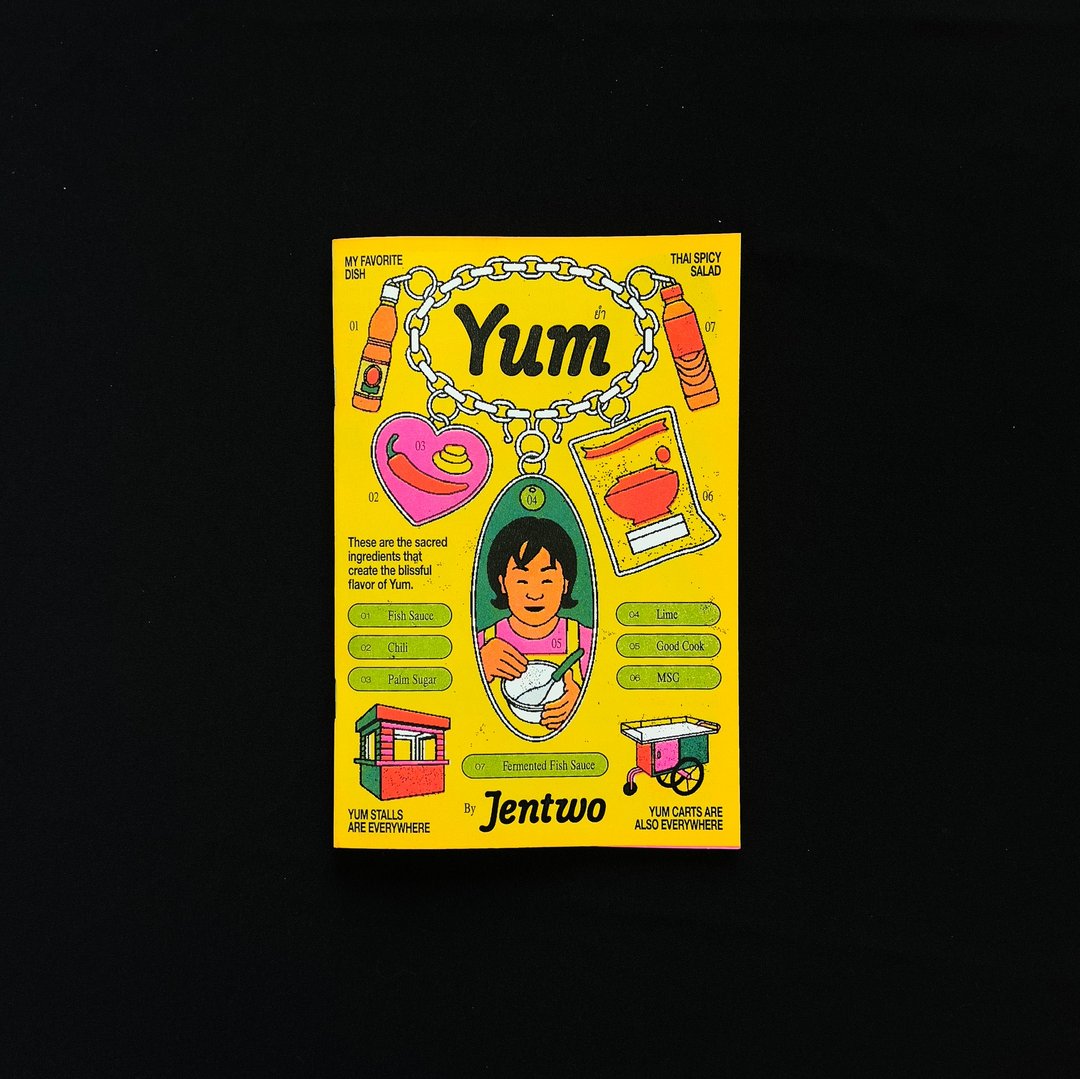 Yum - 彩色 Risograph 艺术书/关于泰国沙拉的杂志 - 刊物/书籍 - 纸 
