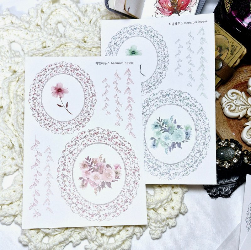 Lady doily paper 形纸 Vol.01 - 贴纸 - 纸 白色