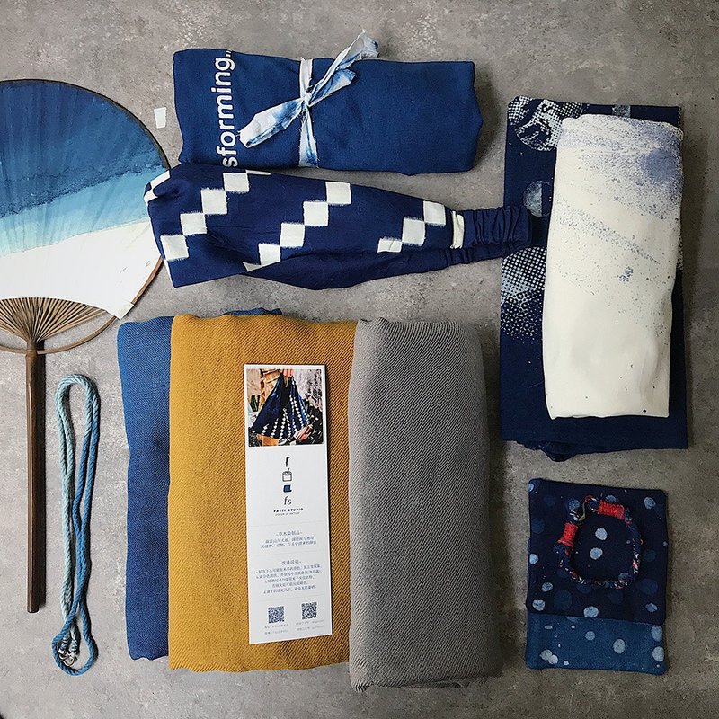 Good Bag -【Fasti岁时记】草木染植物染 杮杮如意福袋 - 其他 - 棉．麻 蓝色