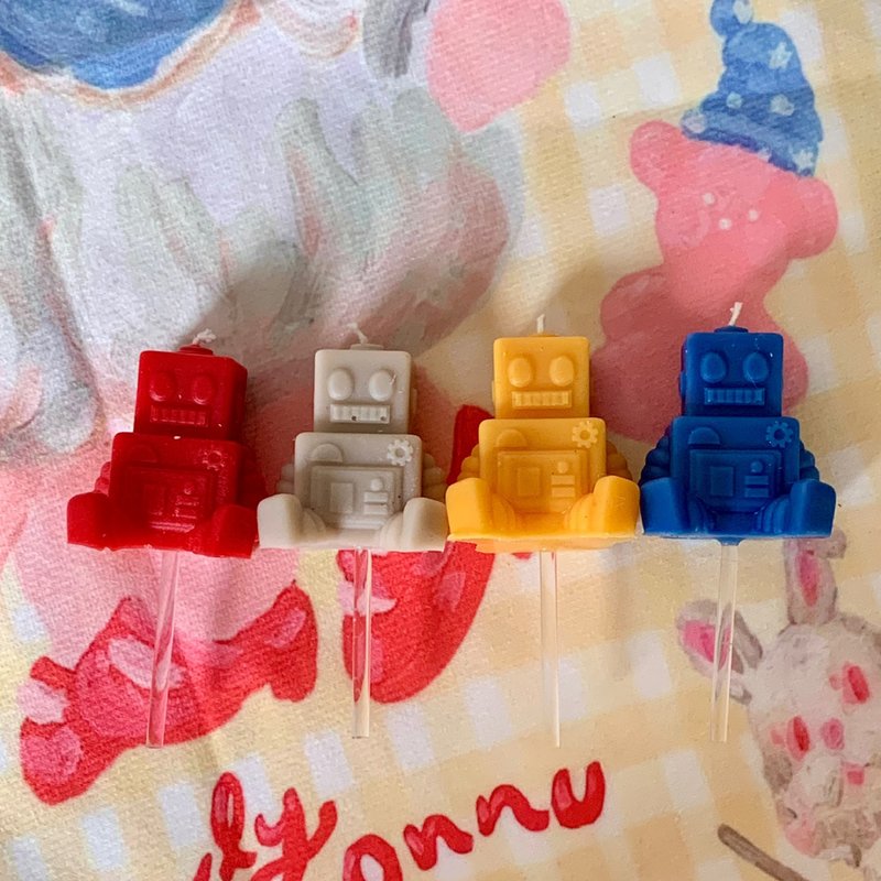 机器人蛋糕蜡烛 - 蜡烛/烛台 - 蜡 多色