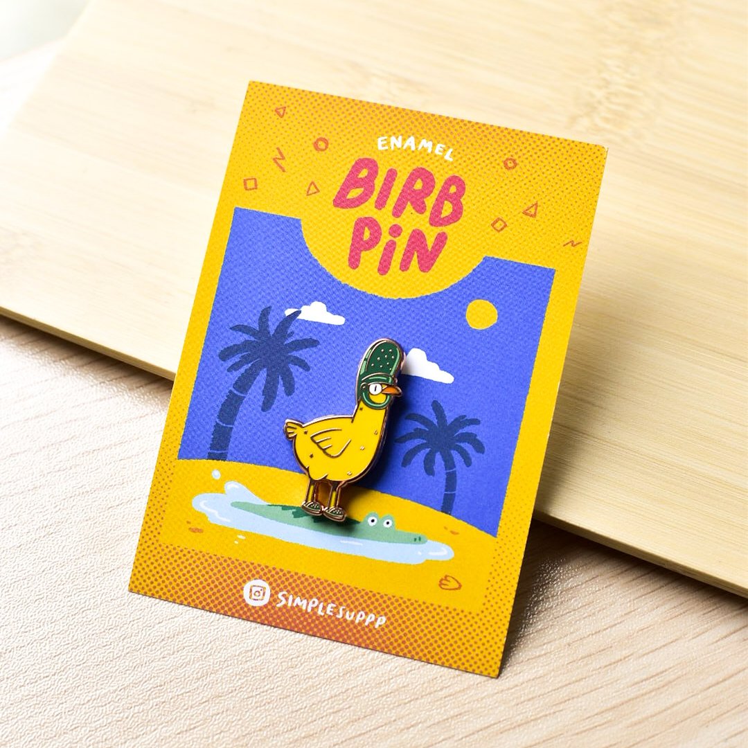 Croc Birb 别针 - 徽章/别针 - 其他金属 黄色
