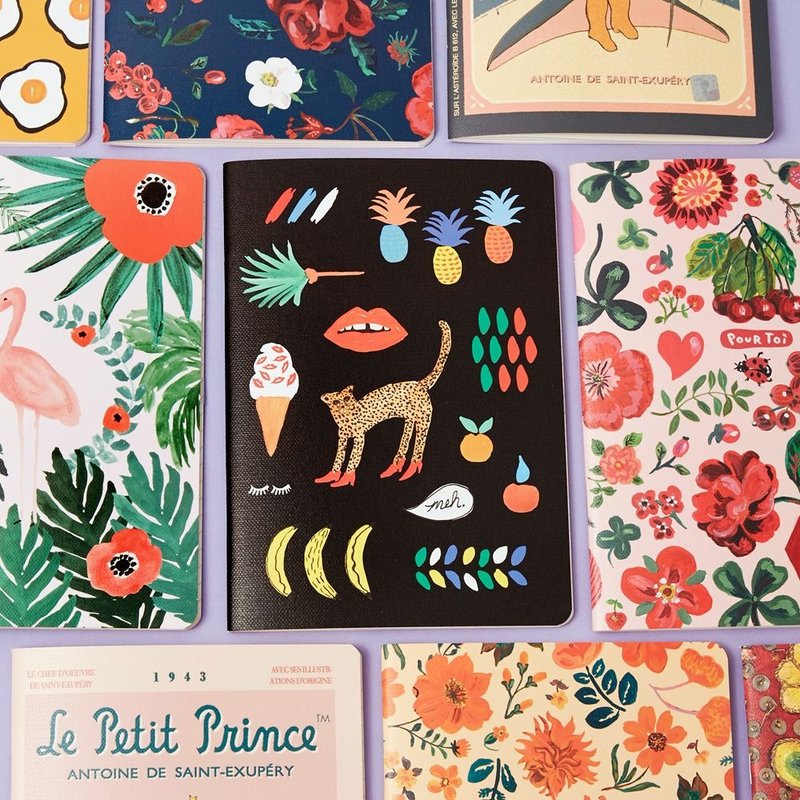 7321 BBH条纹笔记本M-热带丛林,7321-87349 - 笔记本/手帐 - 纸 黑色