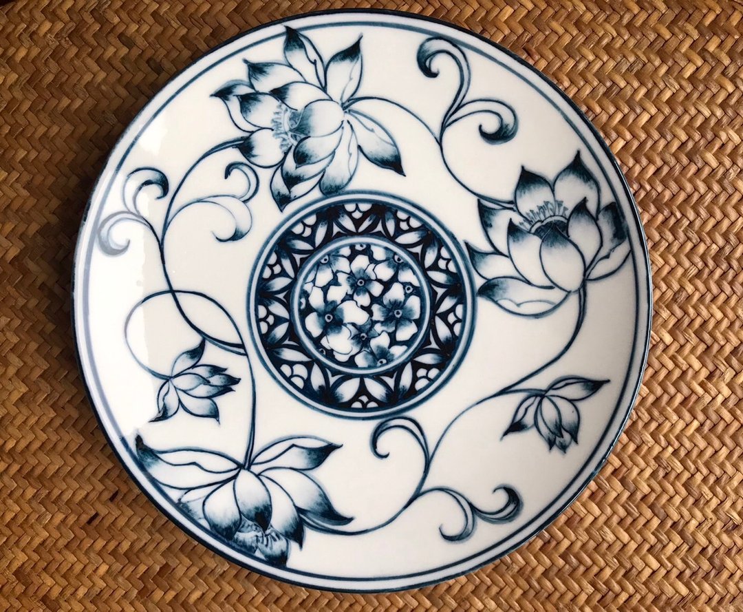 纯手工彩绘青花磁盘 手工彩绘 青花瓷器 摆饰 餐盘点心盘 挂饰 - 盘子/餐盘/盘架 - 瓷 多色