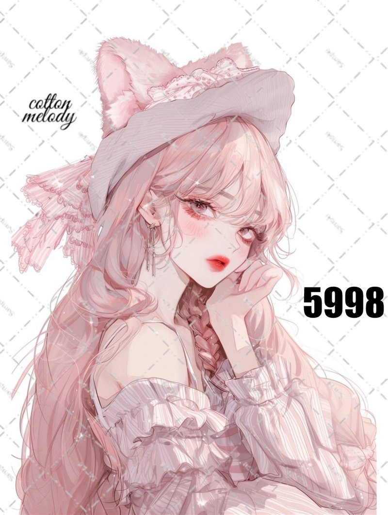 原创贴纸 no.5998 人物贴纸 原创贴纸 女孩贴纸 原创人物贴纸 - 贴纸 - 纸 
