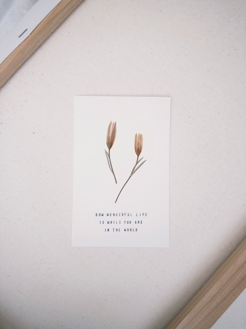 The Far Afield 美好人生押花明信片 - 卡片/明信片 - 纸 