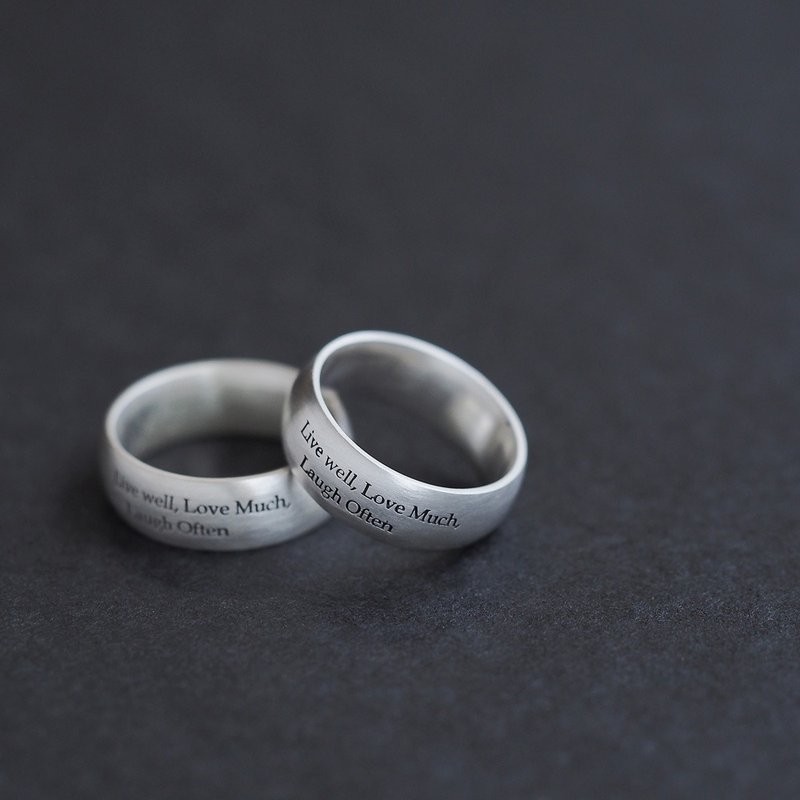 2 pieces set) Nice words Pairing Silver 925 - 戒指 - 其他金属 银色