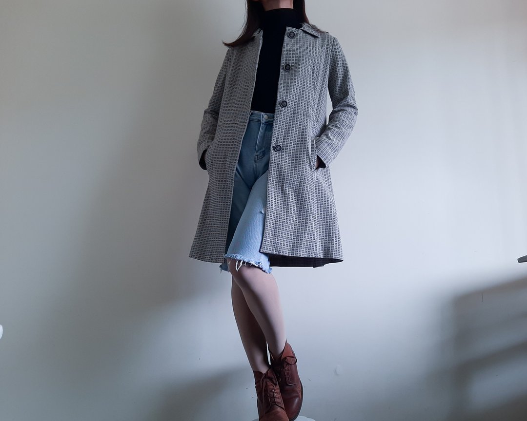 CIVIDINI 灰色防尘大衣 直筒防尘大衣 Made in Italy - 女装休闲/机能外套 - 棉．麻 灰色
