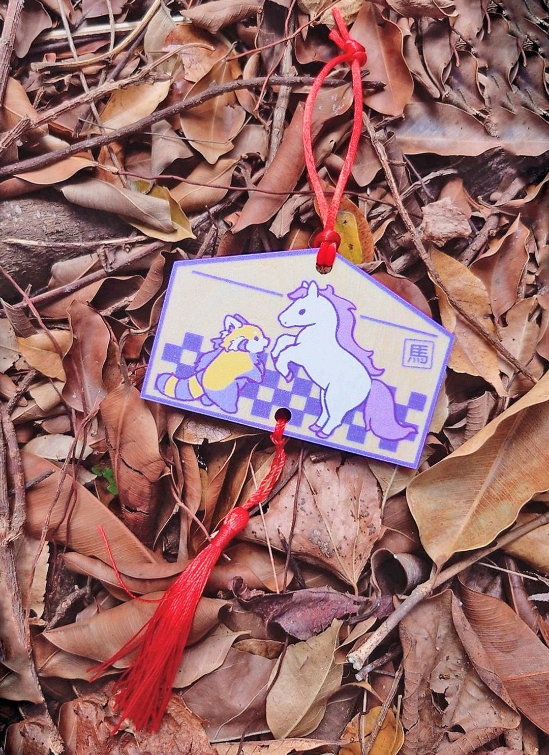 小熊猫博物馆 | 马年蛇年限定绘马 - 摆饰 - 木头 紫色