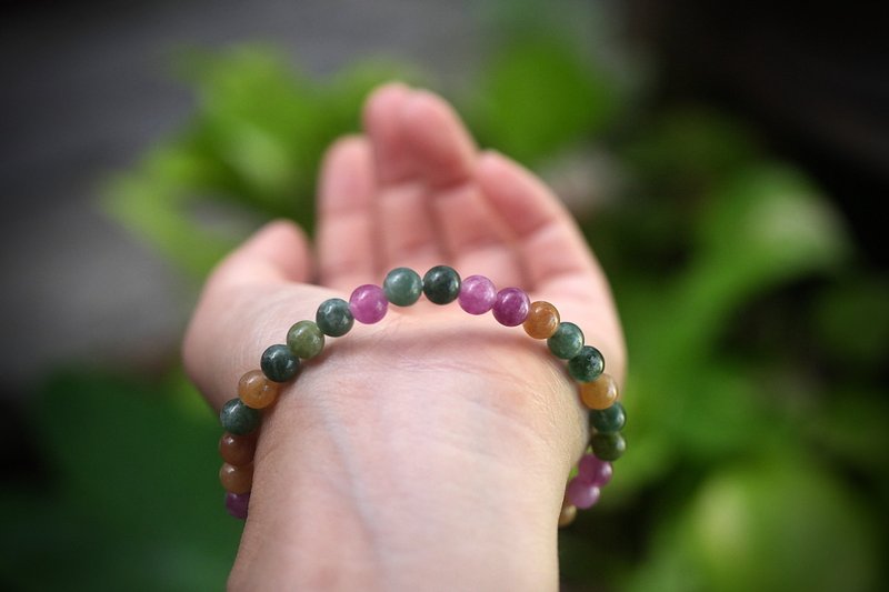 缤纷色彩 碧玺手链 1822 - 手链/手环 - 宝石 粉红色