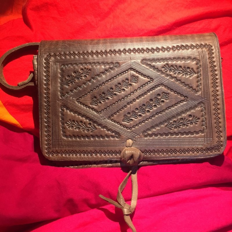 摩洛哥 手工 Kasbah卡斯巴 山城斜背包 侧背包 - 侧背包/斜挎包 - 真皮 咖啡色