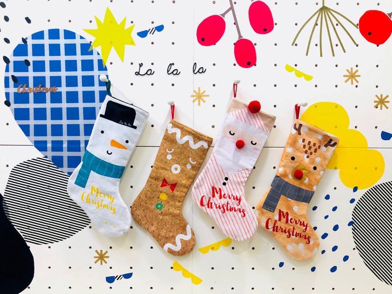 圣诞许愿袜 - 墙贴/壁贴 - 棉．麻 多色