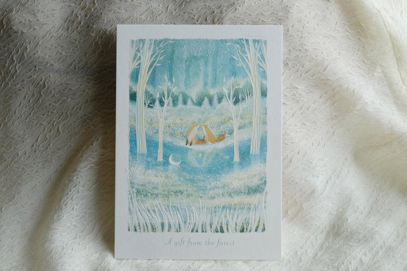 精致加工浮雕画卡 15x21cm (A5) - A gift from the forest - 卡片/明信片 - 纸 