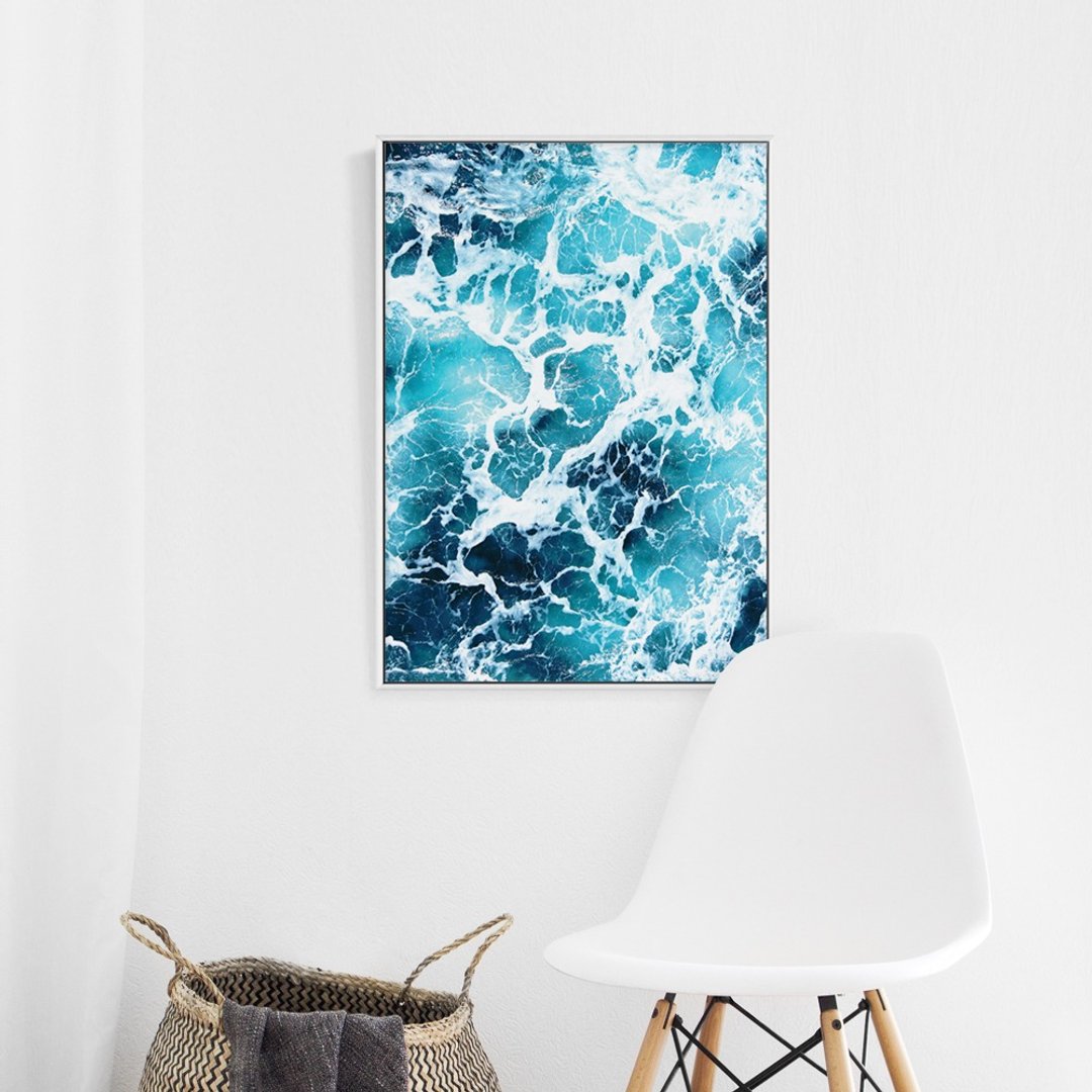 浪花－画/海报设计/交换礼物/客厅挂画/空间民宿/复制画/墙壁装饰 - 海报/装饰画/版画 - 其他材质 多色