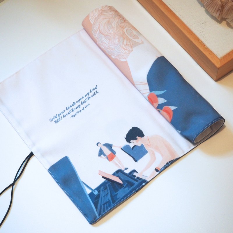 电影插画笔卷/餐具收绵/收纳垫 - Call Me By Your Name - 铅笔盒/笔袋 - 聚酯纤维 粉红色