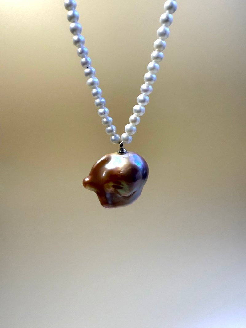 珀瓣 巴洛克珍珠项链 - 项链 - 珍珠 紫色