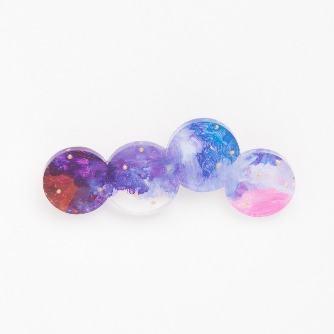 Picture of brooch [round] - 胸针 - 压克力 紫色