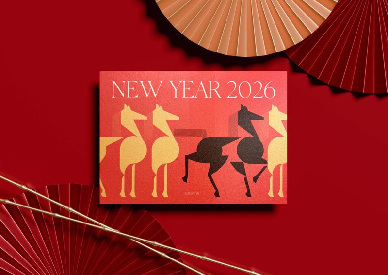 【2026】马年贺卡・明信片・新年卡片 - 卡片/明信片 - 纸 红色