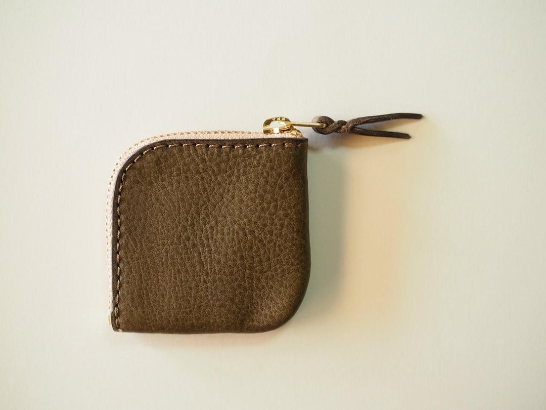 [Limited color] Jewelry coin case / Khaki - 零钱包 - 真皮 卡其色