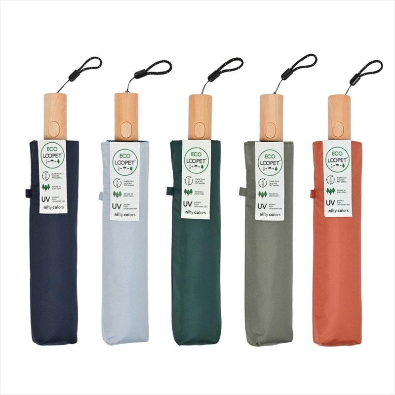 NIFTY COLORS - Mini58 ECO LOOPET自动开合三折伞 - 雨伞/雨衣 - 聚酯纤维 