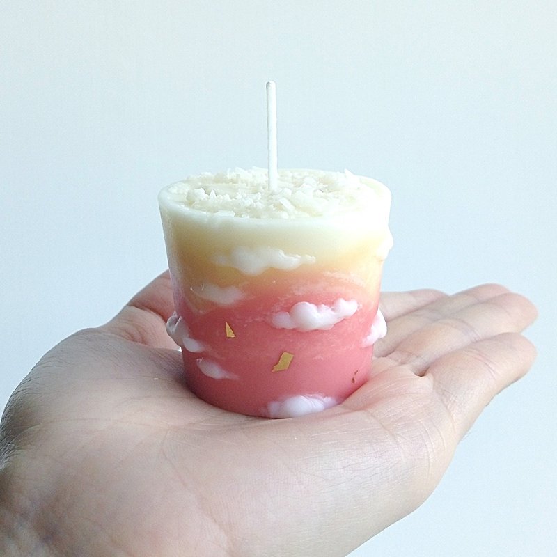 深山浮云 - 黄昏夕阳 | 香氛天然大豆蜡烛 | 柠檬草雪松木 | 礼物 - 蜡烛/烛台 - 蜡 橘色