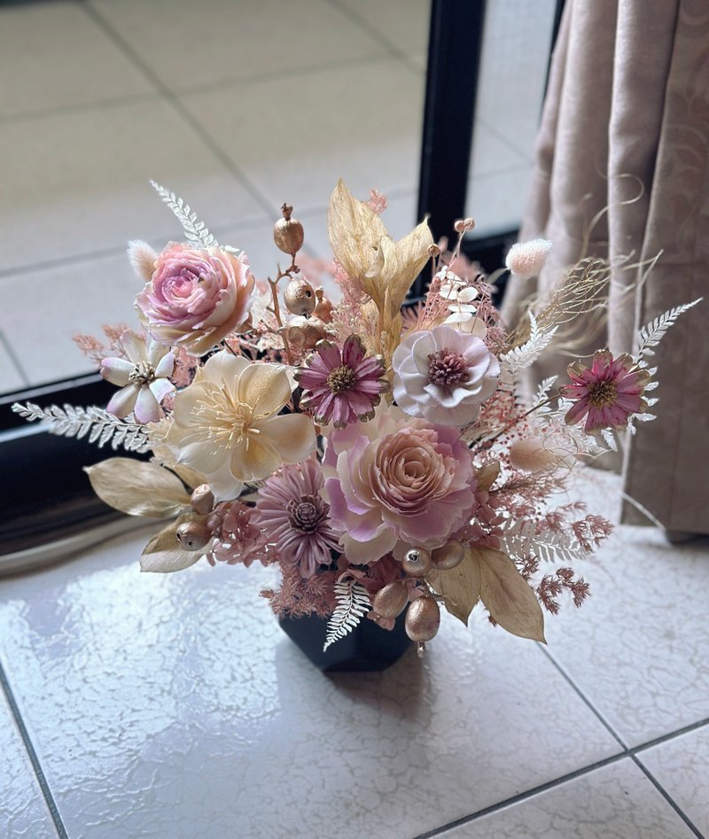 过年送礼花艺摆设索拉花扩香花花盆 - 干燥花/捧花 - 植物．花 红色
